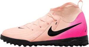 Nike Jr. Phantom Luna 2 Academy Little/Big Kids' TF Soccer Shoes (FJ2610-800, Crimson Tint/Pink Blast/Black)
