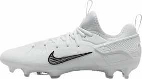 Nike Huarache 9 Elite Low LAX Lacrosse Cleats (FD0089-101, White/White/Black) Size 7.5