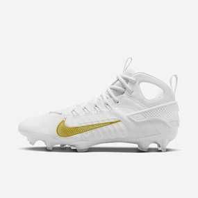 Nike Huarache 9 Elite Mid LAX SE Lacrosse Cleats (FV6149-001, Football Grey/White/Luminous Green/Black)