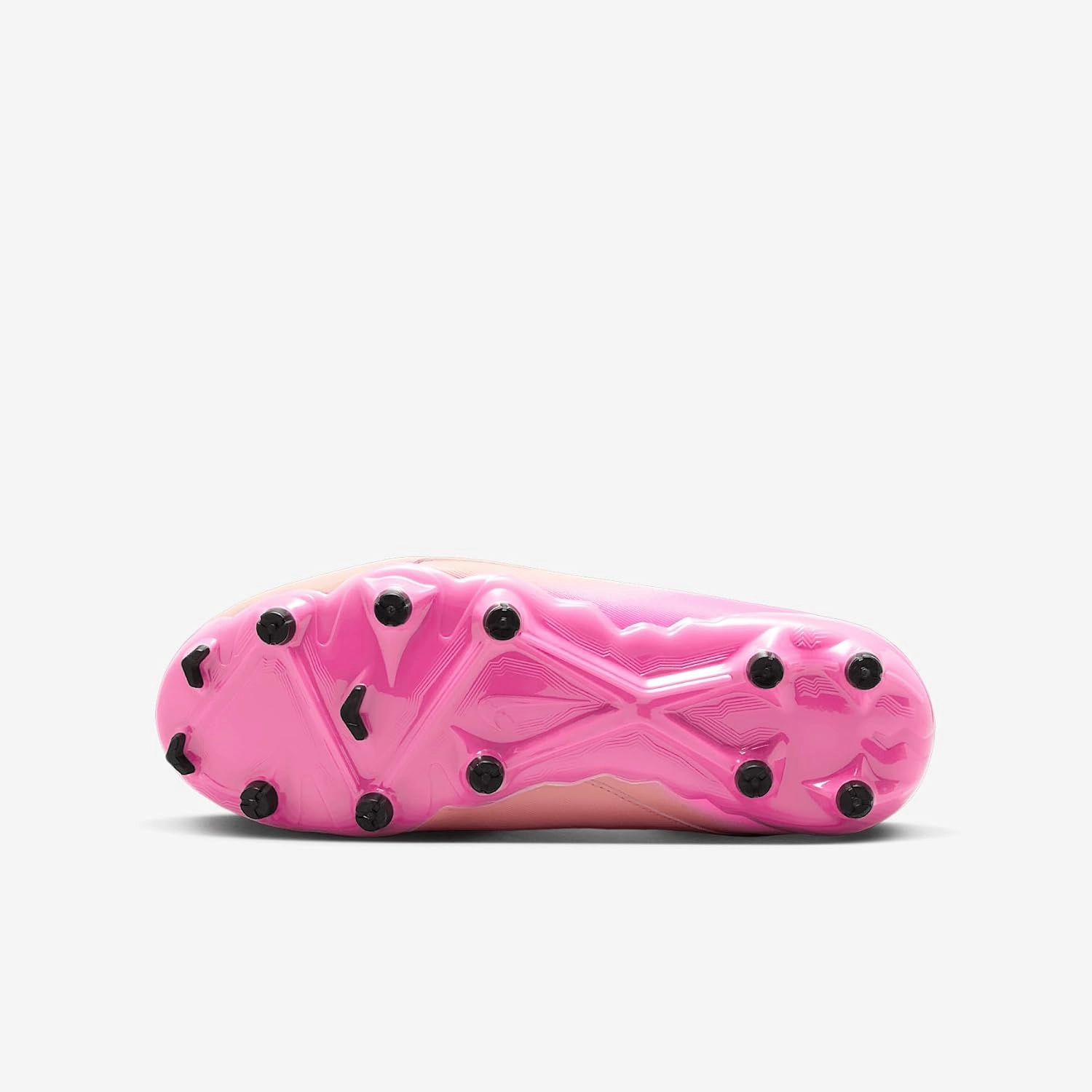 Nike Jr. Phantom Luna 2 Academy Little/Big Kids' MG Soccer Cleats (FJ2603-800, Crimson Tint/Pink Blast/Black)