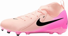 Nike Jr. Phantom Luna 2 Academy Little/Big Kids' MG Soccer Cleats (FJ2603-800, Crimson Tint/Pink Blast/Black)