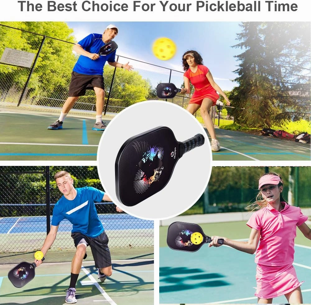 niupipo Pickleball Paddles Set of 2/4/1, USAPA Approved Graphite Carbon Fiber Pickleball Rackets, Polypropylene Honeycomb Core, Cushion 4.72In Grip, Bag/Cover, Pickle Ball Paddle Set for Men Women