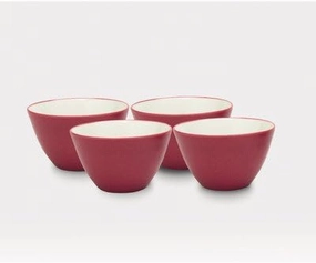 Noritake 4-Inch Colorwave Bowl, Raspberry, Set of 4