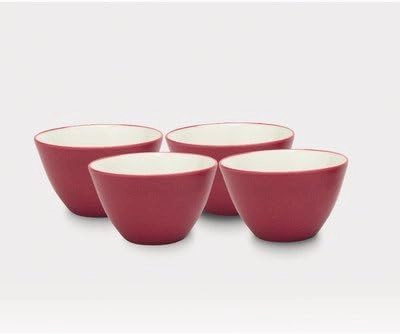 Noritake 4-Inch Colorwave Bowl, Raspberry, Set of 4