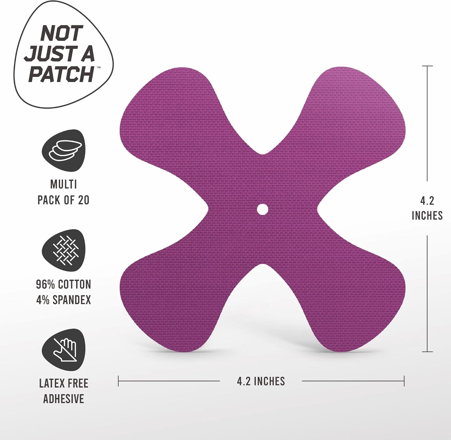 Not Just A Patch X-Patch CGM Sensor Patches (20 Pack) - Water Resistant Omnipod 5 Adhesive Patches - Durable for Active Lifestyle for 10-14 Days - Compatible with Dexcom G6, Libre 2 in Multi-Color