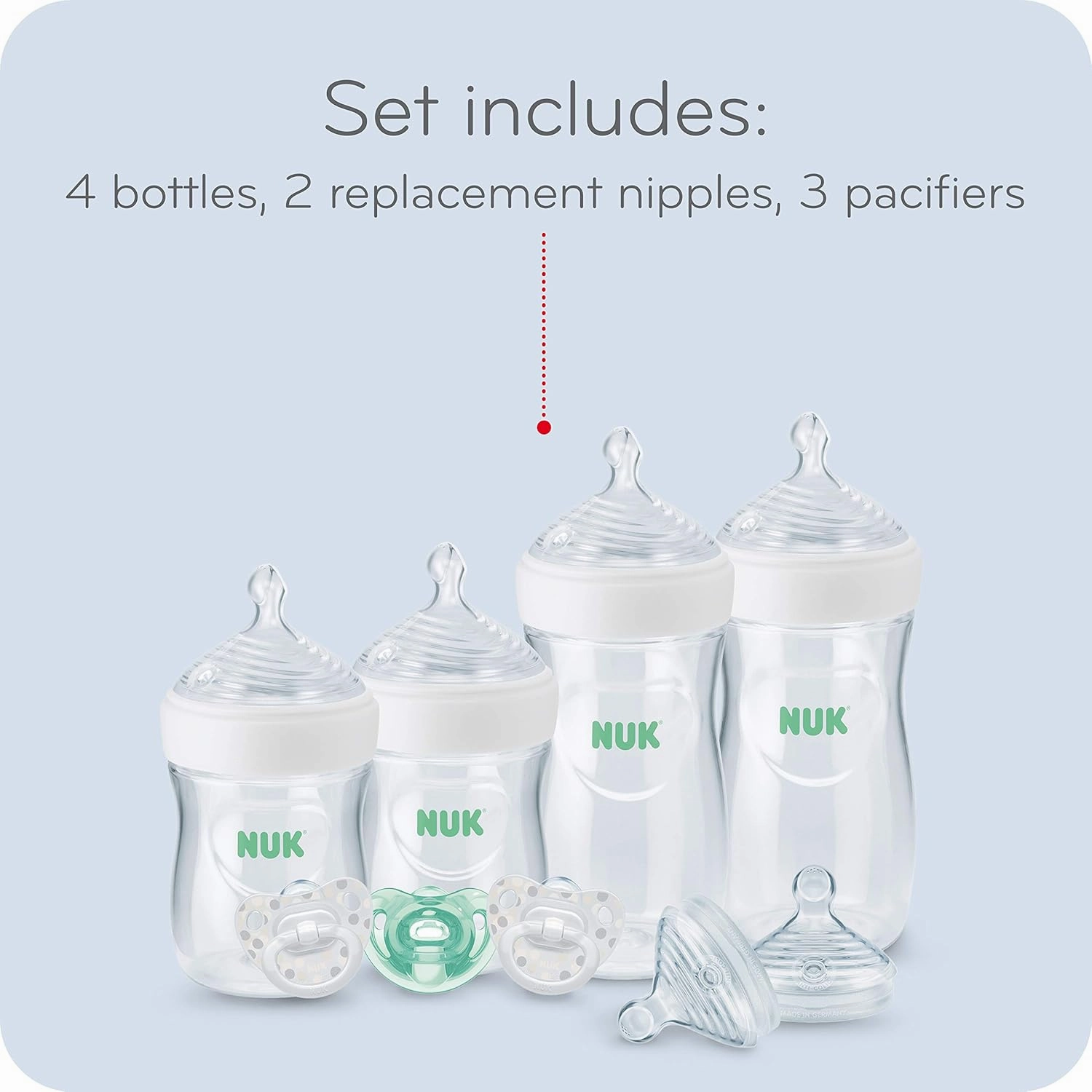 NUK Simply Natural Baby Bottles with SafeTemp Gift Set