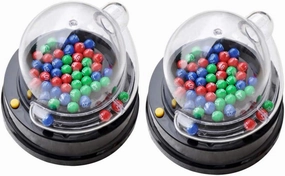 NUOBESTY 2 Set Bingo Lotto Game Electric Machine Electric Shake Lucky Ball Table Top Toys
