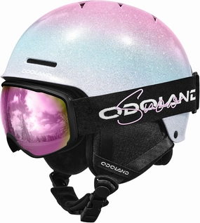 Odoland Kids Ski Helmet, Snow Helmet with Ski Goggles, Shockproof, Windproof, Safety Snow Sports Helmets and Protective Goggles for Boys Girls and Youth