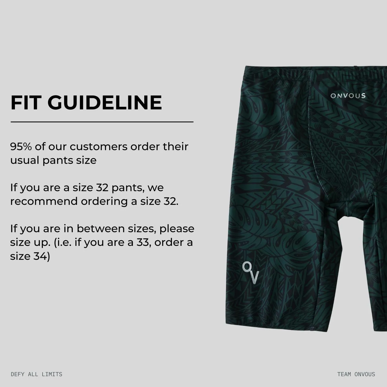 Onvous Swim Jammers for Men | Men's Athletic Swimwear Jammer | Mens Jammer for Swimming | Mens Swim Jammers Size 28-38