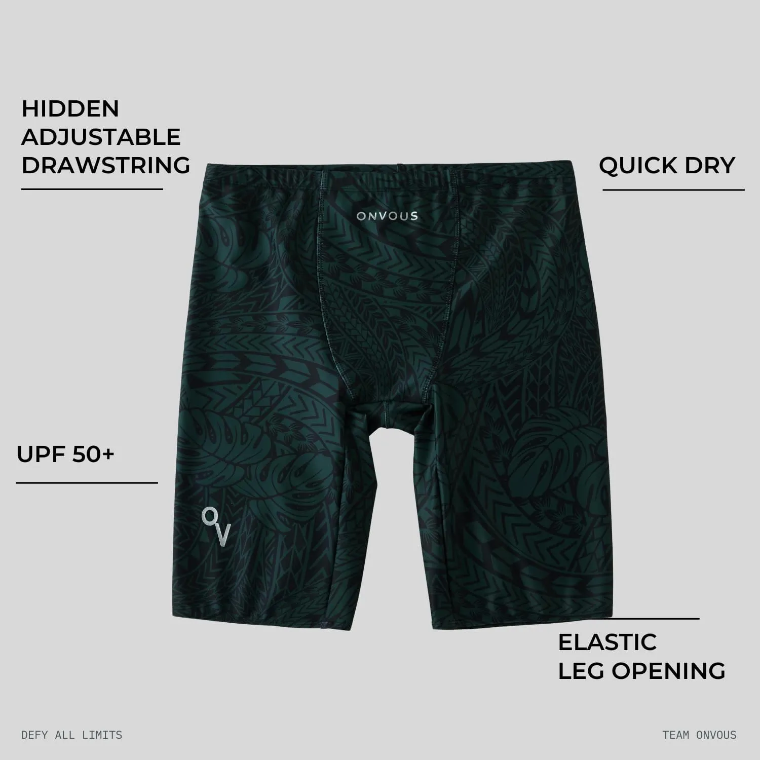 Onvous Swim Jammers for Men | Men's Athletic Swimwear Jammer | Mens Jammer for Swimming | Mens Swim Jammers Size 28-38