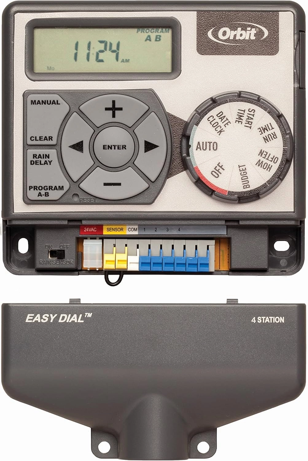 Orbit 28964 Easy Dial 4-Station Indoor Sprinkler Controller Gray