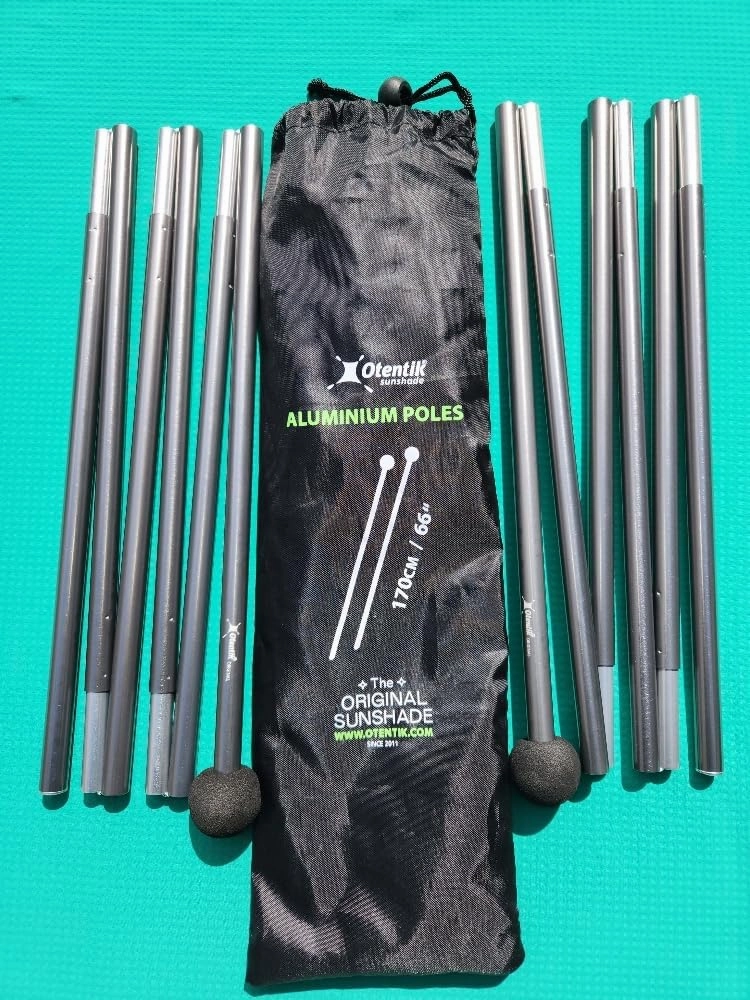 Otentik Premium Beach Sunshade Poles 5.5’ Feet Tall | Sturdy & Lightweight Sunshades | Set of 2 Poles