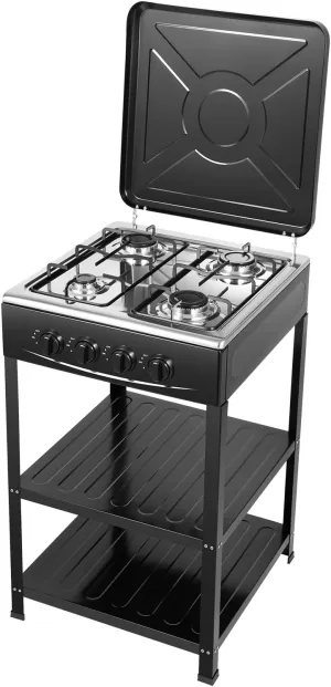 Outdoor 300000 BTU Stove Propane 4 Burner Portable Cooker BBQ Grill Windshelter