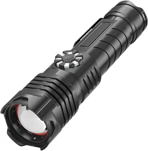 Outdoor LED Strong Light Flashlight,Telescopic Focusing XH-P50 Highlight Wick,Stepless Dimming,for Hiking, Camping, Emergency Waterproof Tactical Flashlight