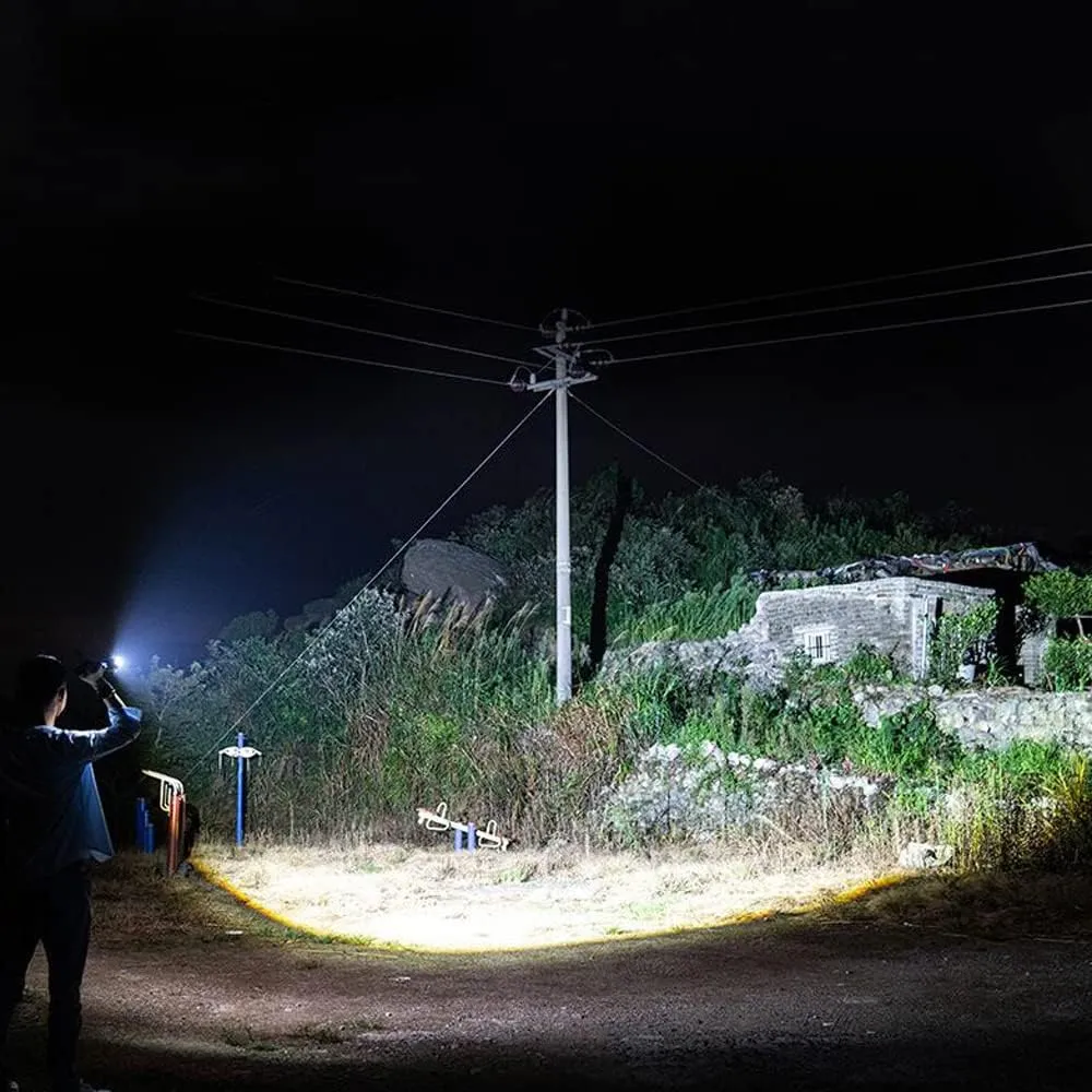Outdoor LED Strong Light Flashlight,Telescopic Focusing XH-P50 Highlight Wick,Stepless Dimming,for Hiking, Camping, Emergency Waterproof Tactical Flashlight
