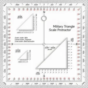 Outdoor Mgrs Coordinate Plotter, Military Navigation Tool for Map Reading and Grid Referencing