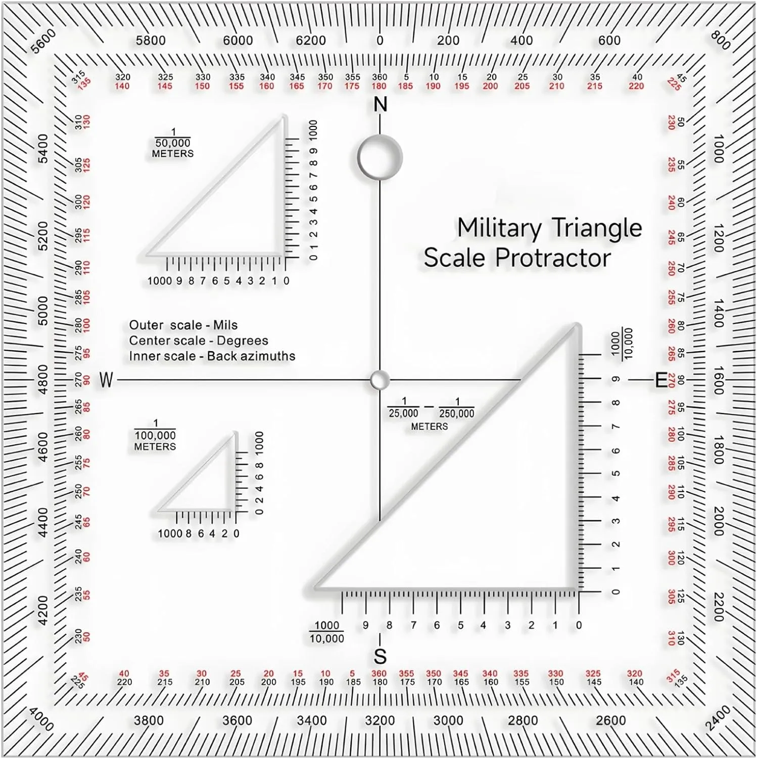 Outdoor Mgrs Coordinate Plotter, Military Navigation Tool for Map Reading and Grid Referencing
