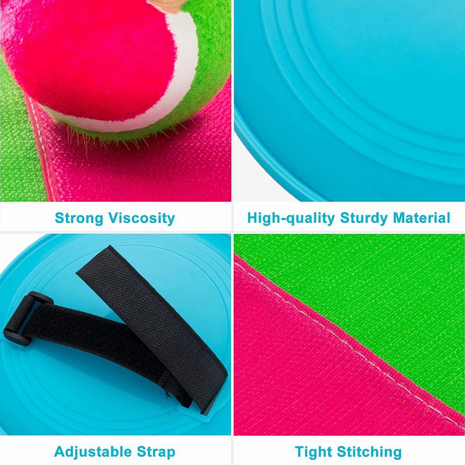 Outdoor Games for Kids - Toss and Catch Ball Set with 4 Paddles, 4 Balls, and 1 Storage Bag, Yard Games for Boys and Girls, Ages 4-8