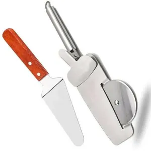 P-Plus International Pizza Cutter & Serving Turner (2-in-1 Combo)