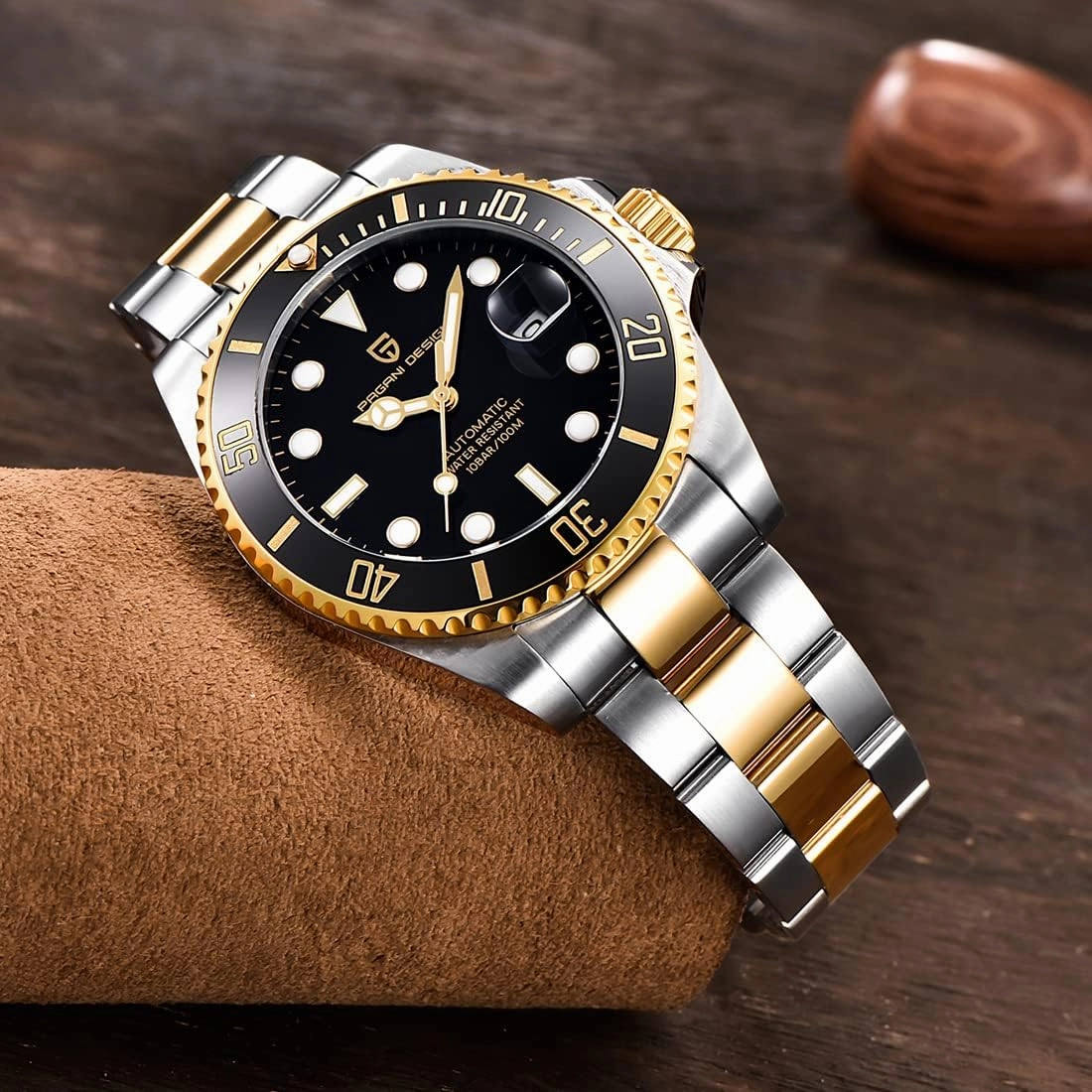 Pagani Design New Men's Mechanical Watch Luxury Ceramic Bezel Japanese Movement Stainless Steel Fashion Classic Automatic Watch Sapphire Glass Men's Watch 100 Meters Water Resistant Relogio Masculino…