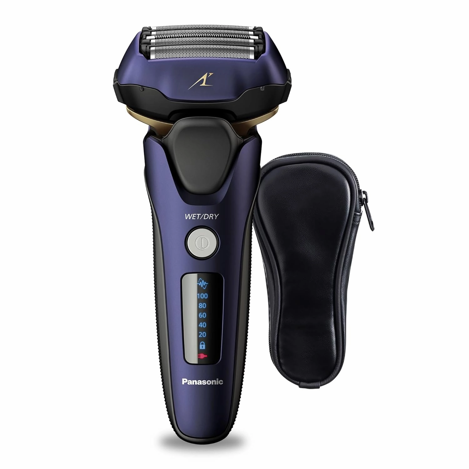 Panasonic ARC5 Electric Razor for Men with Pop-up Trimmer, Wet Dry 5-Blade Electric Shaver with Intelligent Shave Sensor and 16D Flexible Pivoting Head - ES-ALV6HA (Navy)