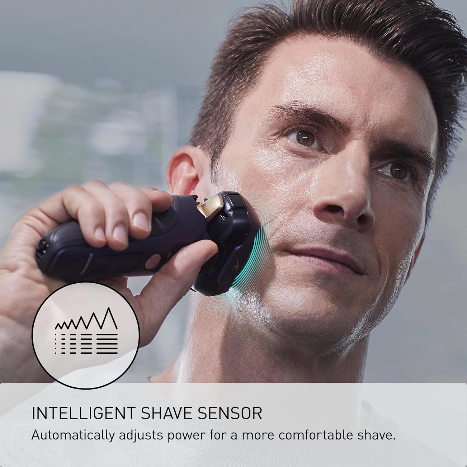 Panasonic ARC5 Electric Razor for Men with Pop-up Trimmer, Wet Dry 5-Blade Electric Shaver with Intelligent Shave Sensor and 16D Flexible Pivoting Head - ES-ALV6HA (Navy)