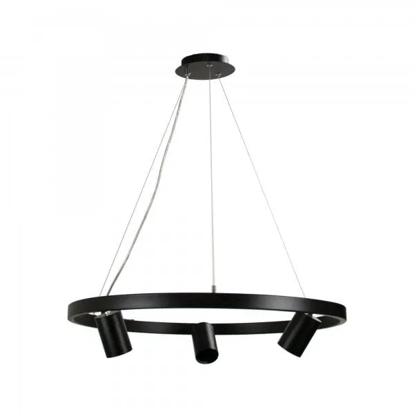 PANO 3 - Black 3 x GU10 Spot Ring Pendant Light