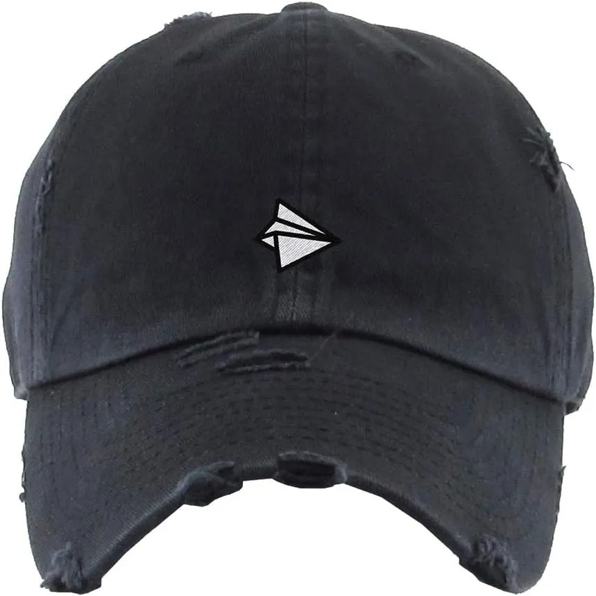 Paper Airplanes Vintage Baseball Cap Embroidered Cotton Adjustable Distressed Dad Hat