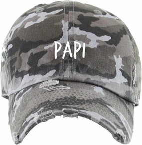 Papi Embroidered Vintage Baseball Cap Cotton Adjustable Distressed Dad Hat