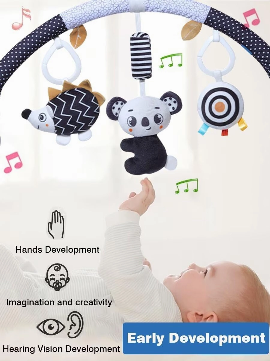 Pau1Hami1ton Baby Stroller Arch Toys, Car Seat Toys,Bouncer Toy Bar/Mobile for Bassinet,Adjustable Baby Hanging Toys Fit for Crib Bed,Stroller,Car Seat,Baby Gifts.S-19(Koala)