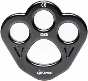 Paw Rigging Plate 35kN 3 Holes Rigging Plate Bear Paw Anchor Multipliers Rope Friendly(Black)