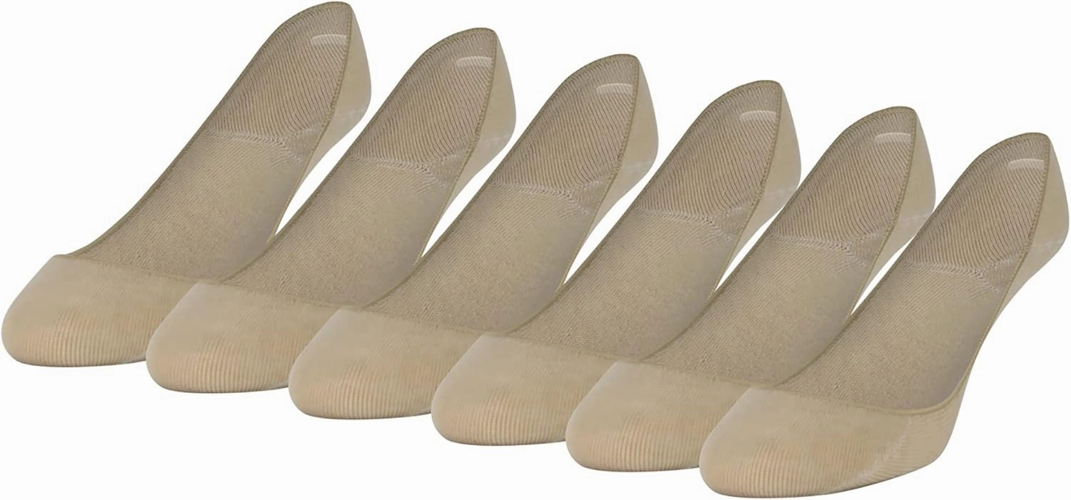 Peds Women's Padded Super Low Cut No Show Socks, 6-Pairs