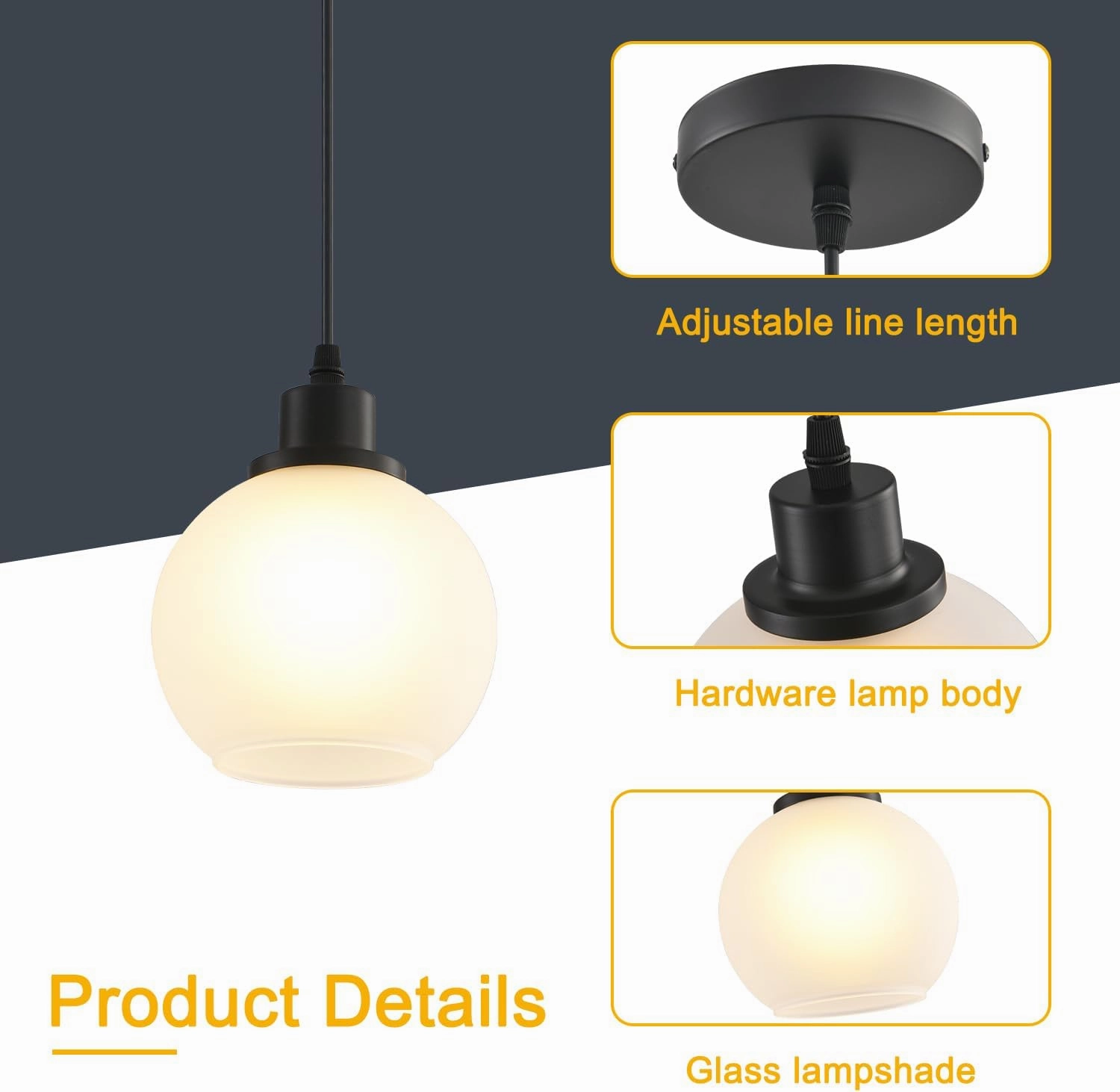 Pendant Lamp with Glass Shade, Modern Antique Brass Pendant Lights,Hanging Light Vintage Glass Shade, Island Light Pendant Light Fixture for Bedroom Living Room Kitchen