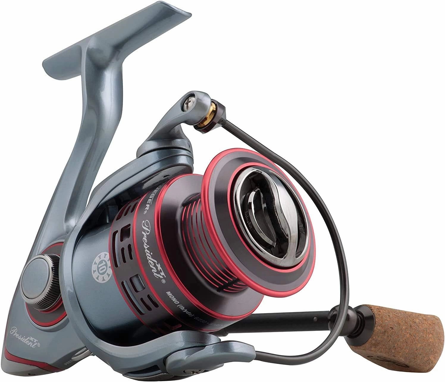 Pflueger PRESXTSP40X President XT Spinning Lightweight Reel w/ 10 Ball Bearings and Braid Ready Spool for Freshwater or Saltwater Fishing, Size 40