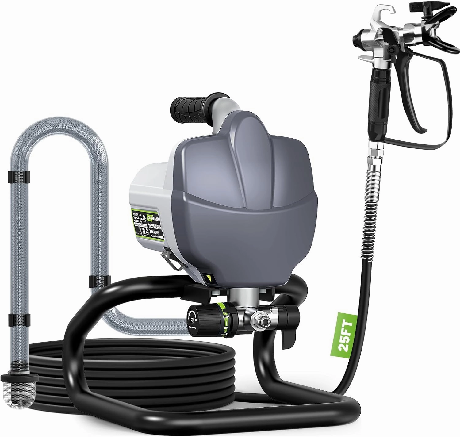 PHALANX Airless Paint Sprayer, 7/8HP 780W High Efficiency Airless Stand Sprayer, 3000PSI Electric Paint Sprayer with Cleaning Kits for Painting Home Interior Exterior Walls, Ceiling, Fence, Cabinet