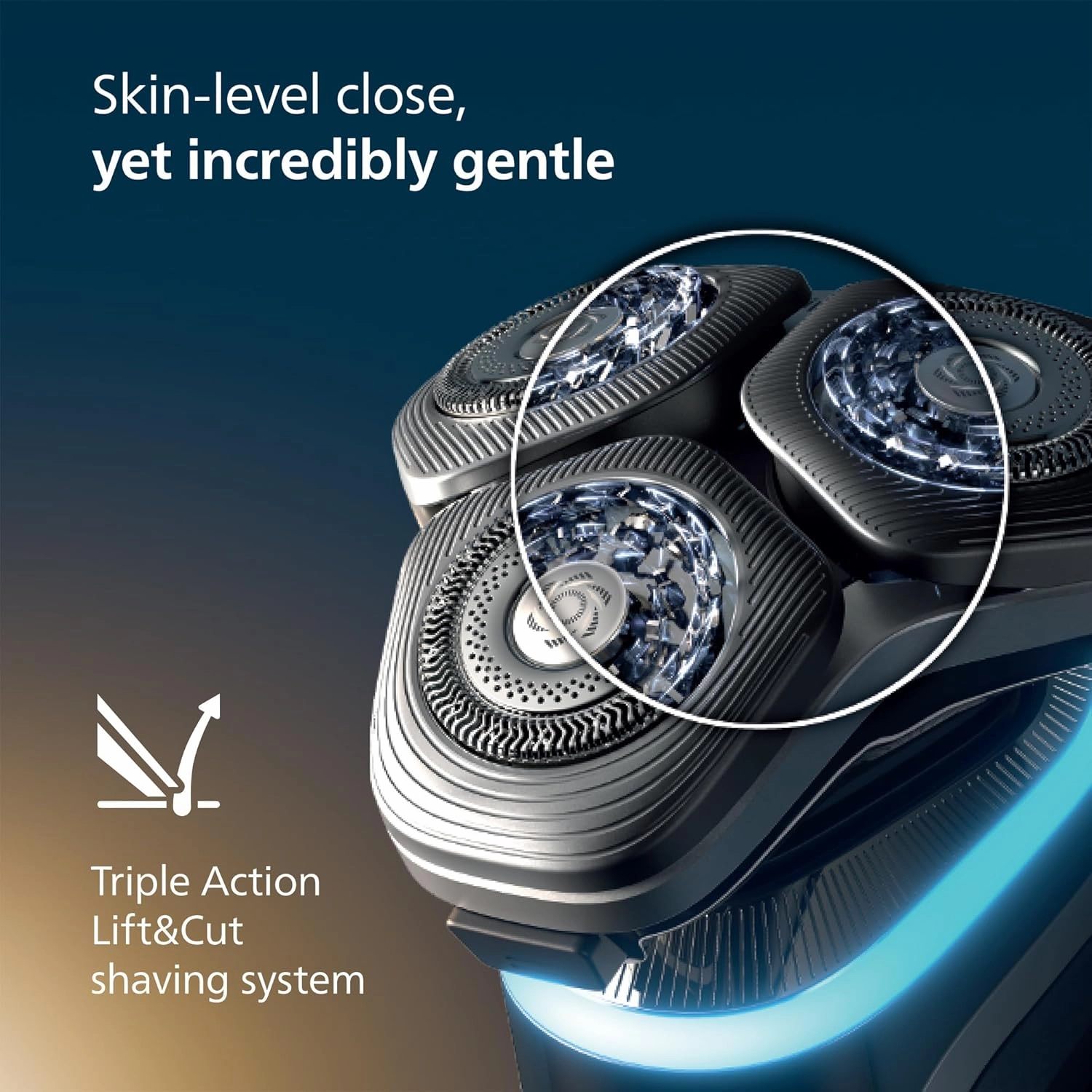 Philips Norelco Shaver i9000 Prestige - Wet & Dry Electric Shaver, Gold Oyster, Sense IQ Technology, Triple Lift & Cut System, 360 Rotating Dual SteelPrecision Blades, Quick Clean Pod, Model XP9203/81