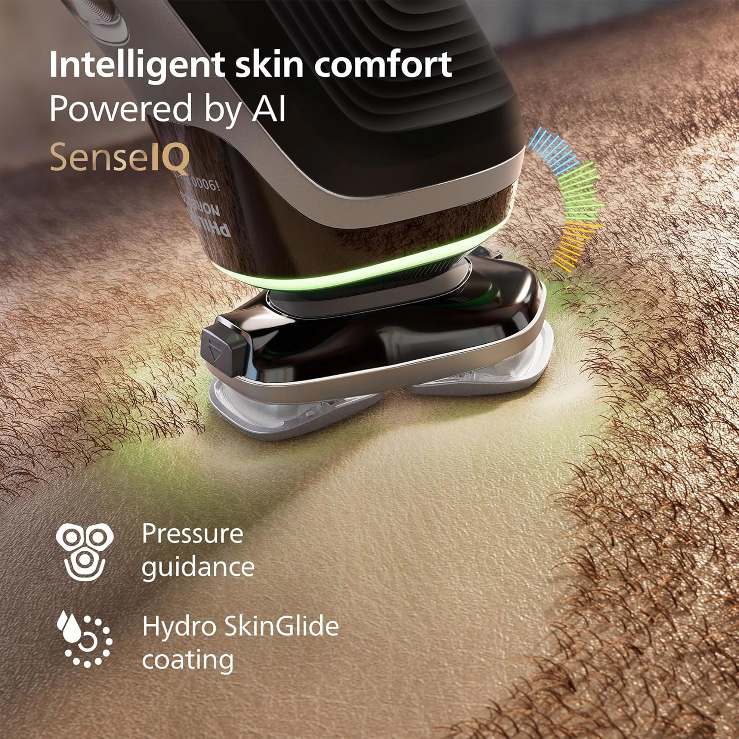 Philips Norelco Shaver i9000 Prestige, Wet & Dry Electric Shaver, Dark Slate Nova, SenseIQ Technology, Triple Lift & Cut System, 360 Rotating Dual SteelPrecision Blades, Charging Stand, XP9204/85