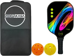 Pickleball-Paddles-Set of 2 or 1 Rackets with Balls and Bag, Pickle-Ball Equipment with Accessories, Cushion Comfort Grip, Men & Women's Gifts