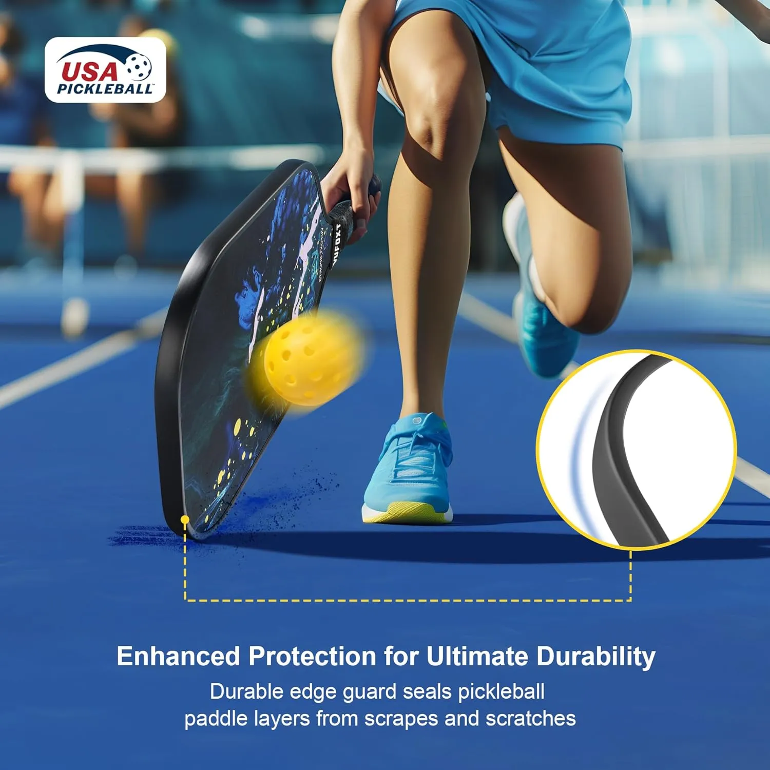 Pickleball Paddles Set of 2/4, USAPA Approved 99.99% Carbon Fiber Surface Pickleball Sets PP Honeycomb Core Pickleball Rackets, Lightweight Paddles with 4/6 Balls 1 Bag and Tapes for Beginners Medium