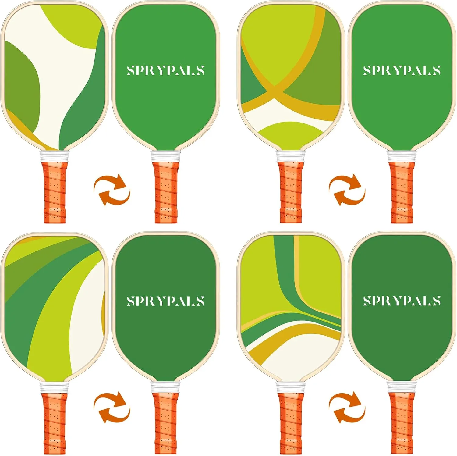 Pickleball Paddles Set of 4, Premium Wood with 4 Indoor & Outdoor Pickleball Balls and 1 Carry Bag, Pickleball Rackets with Ergonomic Cushion Grip for Beginner & Professional Gifts for Women Men Youth