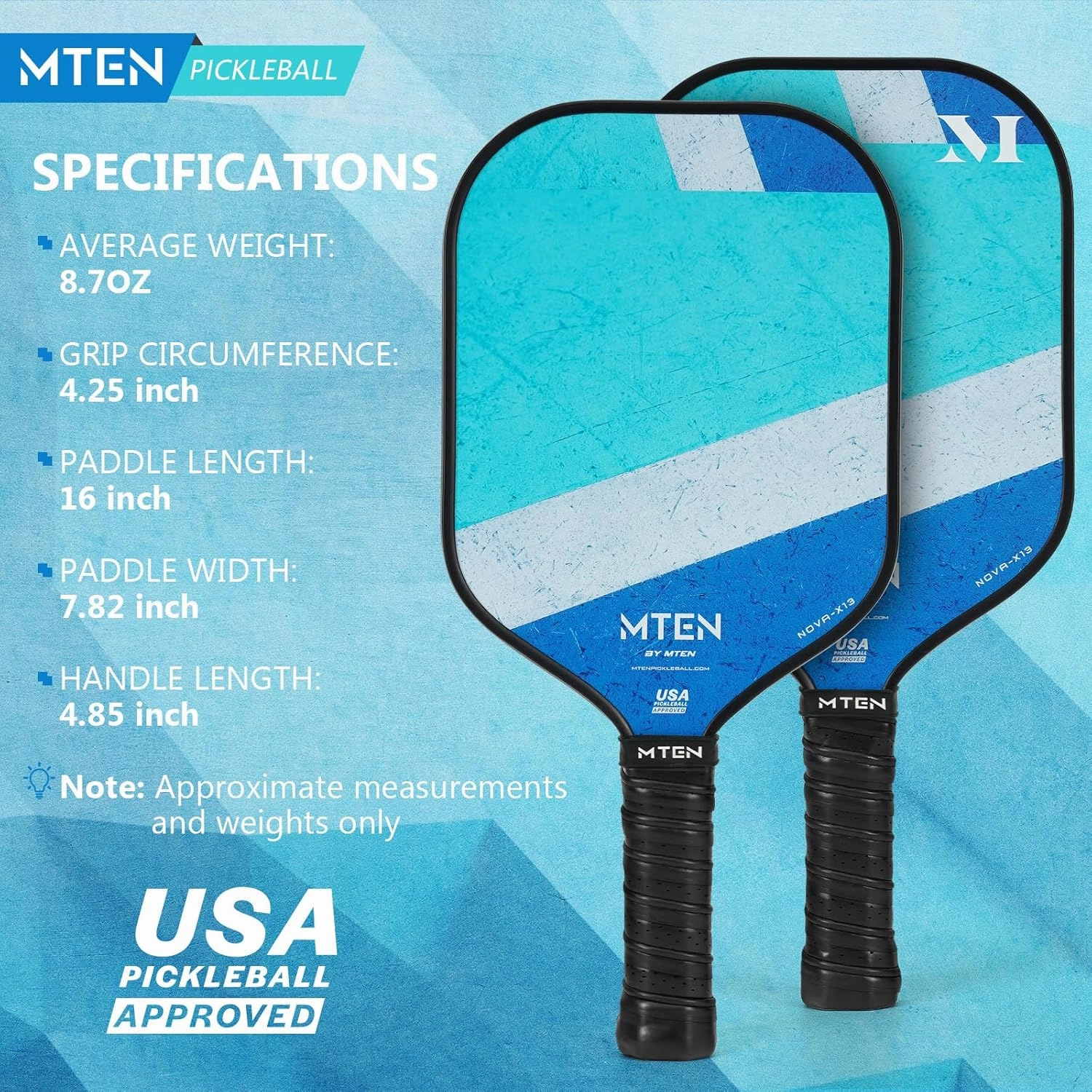 Pickleball Paddles, Carbon Fiber Pickleball Paddles, Lightweight Pickle Ball Paddle, Carbon Fiberglass Surface, USAPA Approved, Beginners & Competition, 1Pcs