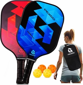 Pickleball Paddles,Fiberglass Pickleball Paddles Set of 2, Lightweight Pickleball Rackets with Pickleball Carrying Bag,for Beginners & Pros