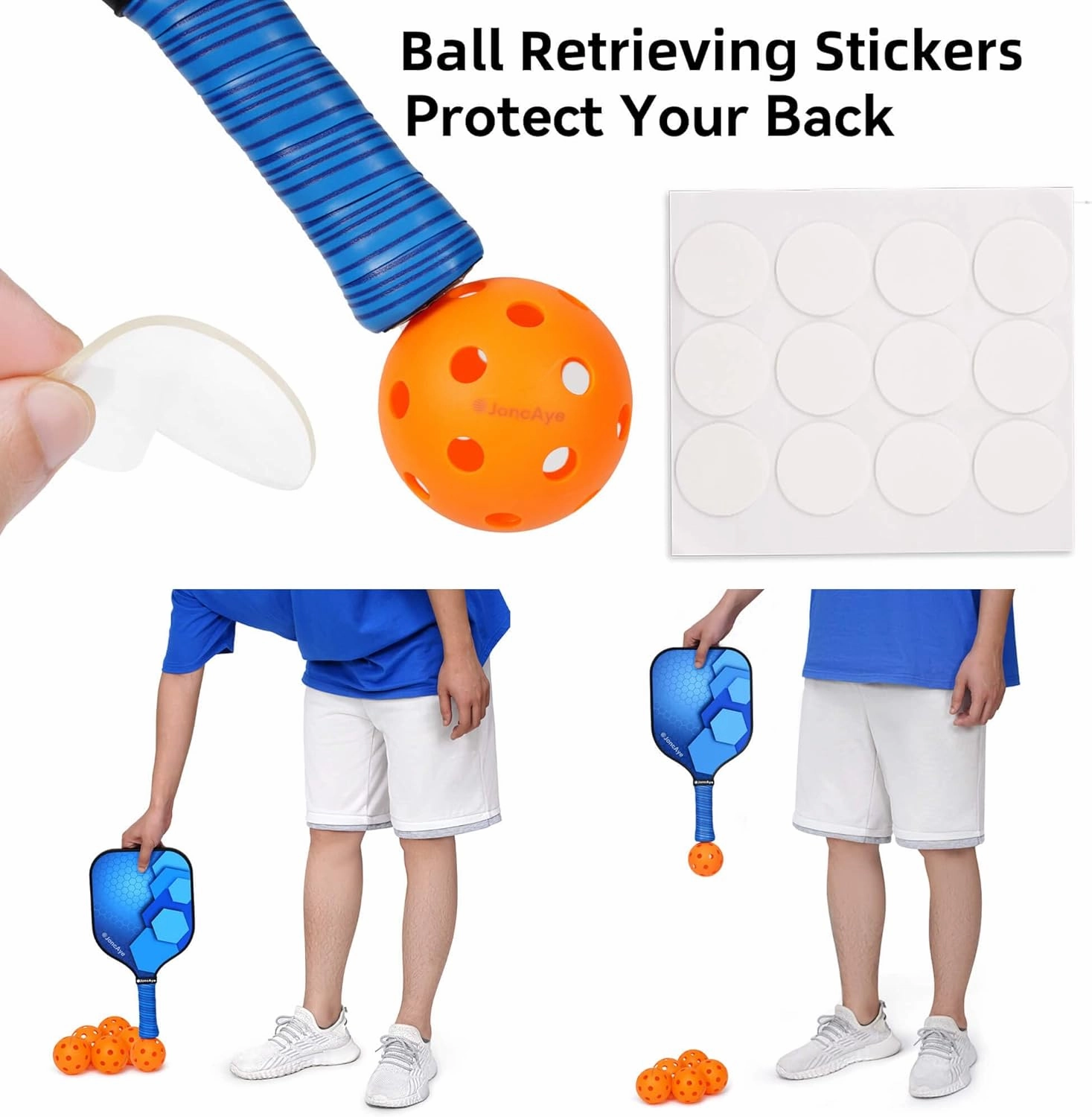 Pickleball-Paddles-Set of 4 or 2 Rackets by JoncAye, USAPA Approved Pickle-Ball Equipment with Balls, Bag, Accessories, Fiberglass Graphite Pickleball Racquet Set for Men, Women, Kids, Adults