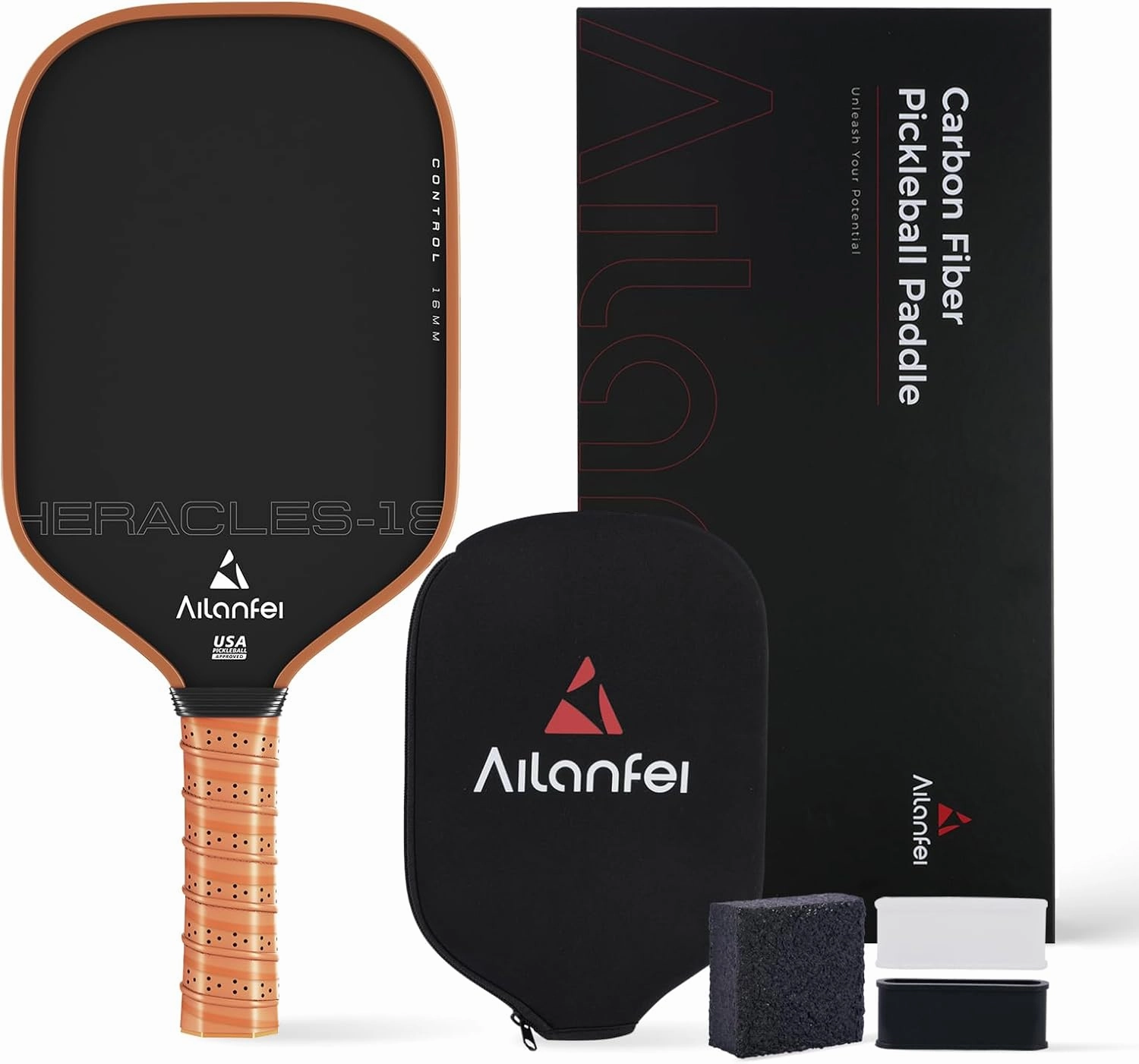 Pickleball Paddles Set,T700 Carbon Fiber Pickle Ball Paddle, Lightweight Rackets for Adults and Teenagers, Includes one Paddle Sleeve, one Cleaning Eraser and Two Pickleball Paddle Bands