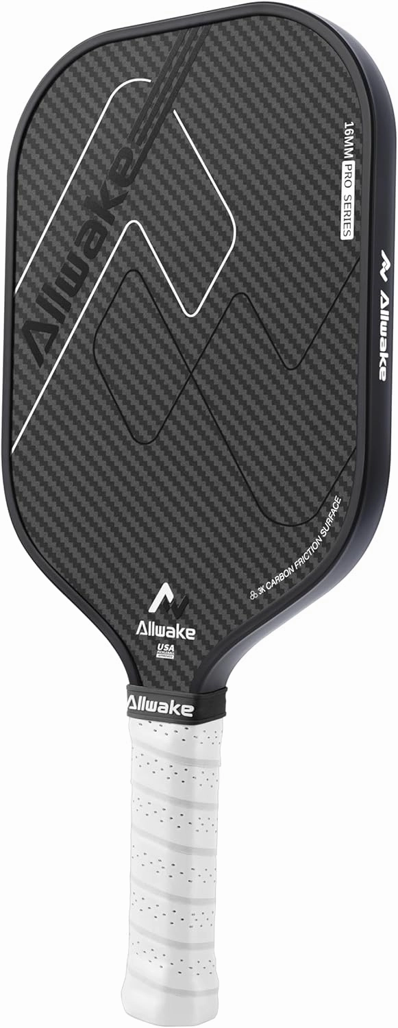 Pickleball Paddles, USAPA Approved, 3k Friction Surface Carbon Fiber Pickleball Paddle, Durable &Lightweight Pickleball Rackets for Adults