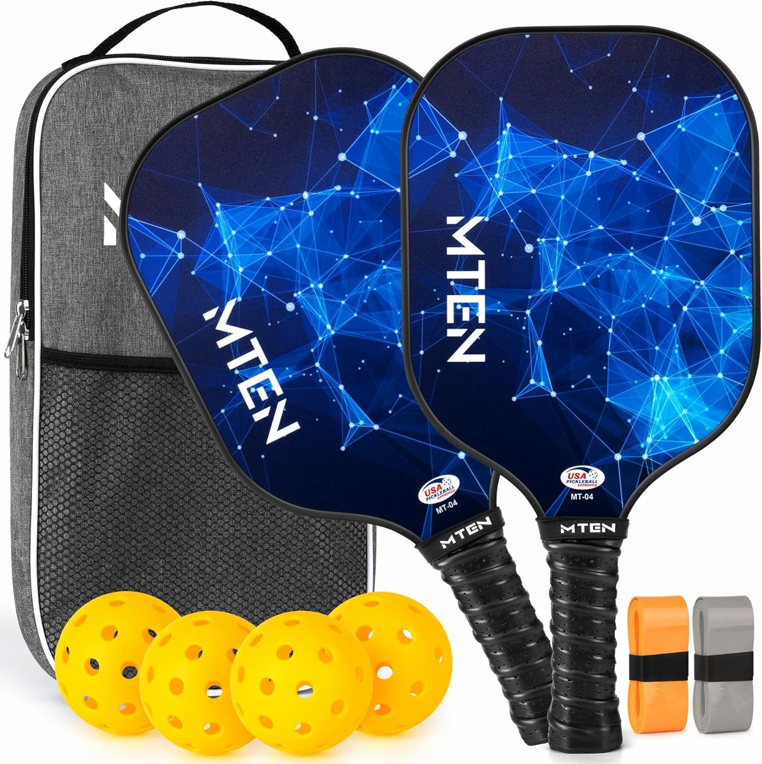 Pickleball Paddles, USAPA Approved Fiberglass Surface Pickleball Set with Pickleball Rackets, Pickleball Paddles Set ​for Men Women