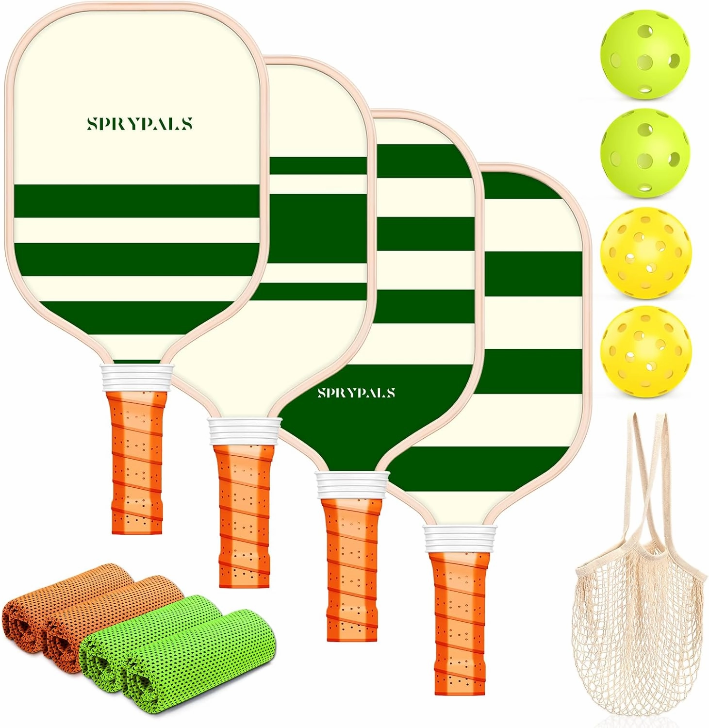 Pickleball Paddles,USAPA Approved Fiberglass Surface with Polypropylene Core Pickleball Set Premium Pickleball Rackets Pickleball Paddle Set ​for Men Women(Customized)