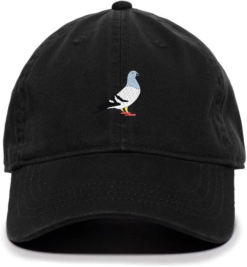 Pigeon Baseball Cap Embroidered Cotton Adjustable Dad Hat