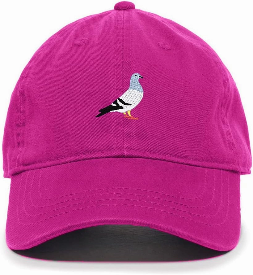 Pigeon Baseball Cap Embroidered Cotton Adjustable Dad Hat