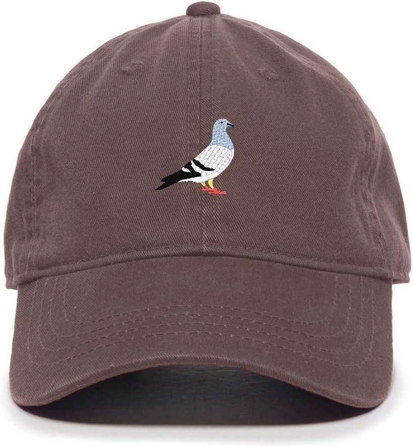 Pigeon Baseball Cap Embroidered Cotton Adjustable Dad Hat
